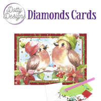 D0tty Design® - Set van 5 diamond painting kerstkaarten 10x15cm (set 13)